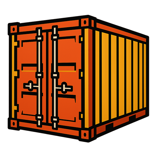 cargoContainer.
In-Game asset.  2d.  High contrast.  No shadows