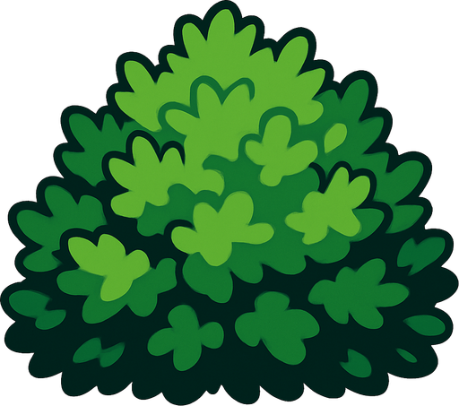 bush 2d.
In-Game asset.  2d.  High contrast.  No shadows