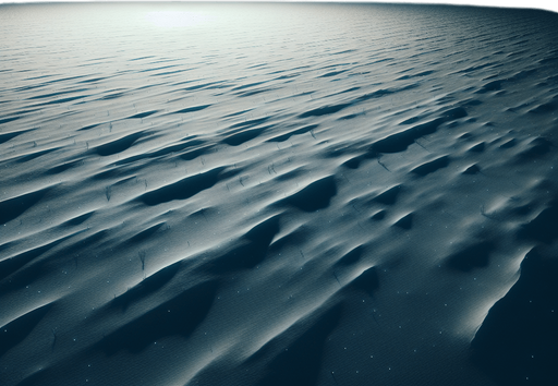 Snowy flat surface viewed from above at nighttime Single Game Texture. In-Game asset. 2d. Blank background. High contrast. No shadows.