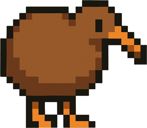 Make me a 2d pixel 🥝 kiwi.
In-Game asset.  2d.  High contrast.  No shadows