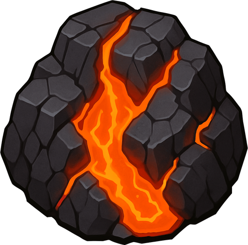 Stone volcanic.
In-Game asset.  2d.  High contrast.  No shadows