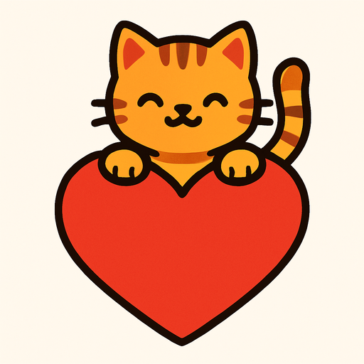 kedinin üzerini çıktığı bit kalp.
In-Game asset.  2d.  High contrast.  No shadows