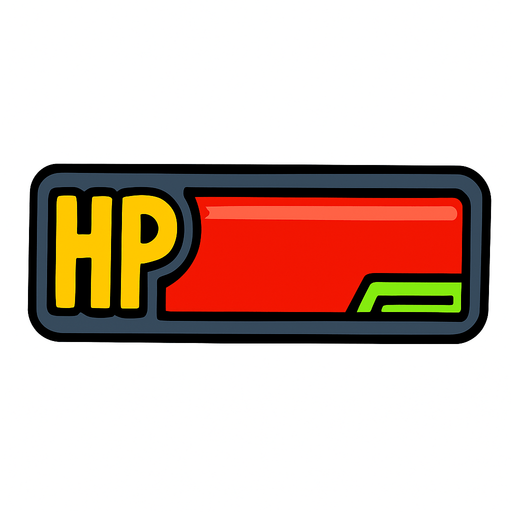 Barra de vida llamativa
In-Game asset.  2d.  High contrast.  No shadows