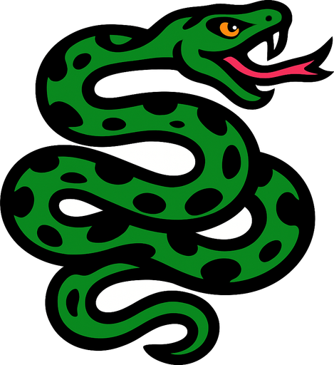 Serpent.
In-Game asset.  2d.  High contrast.  No shadows
