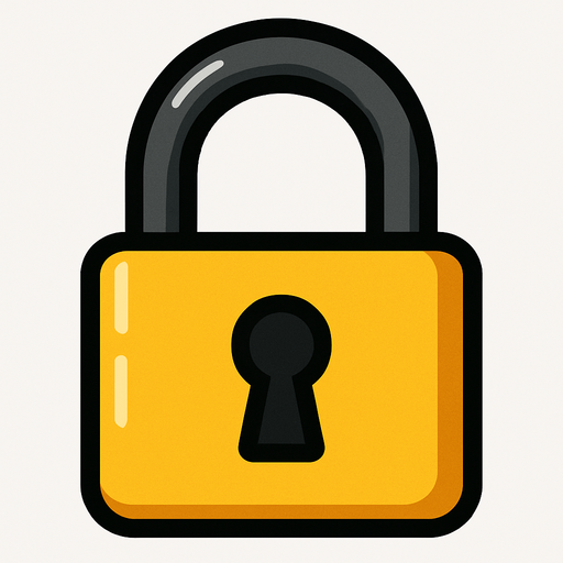 Lock.
In-Game asset.  2d.  High contrast.  No shadows