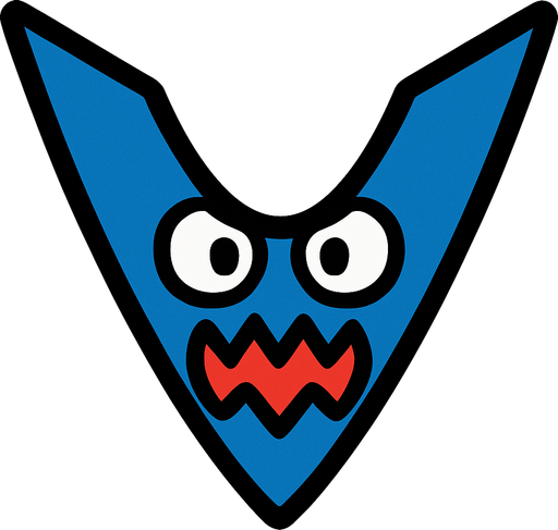 V shape Blue 2d enemy for asset...
In-Game asset.  2d.  High contrast.  No shadows