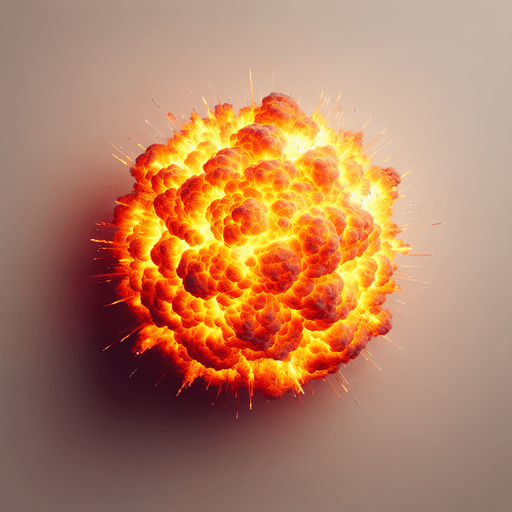 a top view of a TNT explosion fire Background image. High contrast. No shadows.
