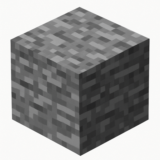 minecraft taş blok.
In-Game asset.  High contrast.  No shadows
