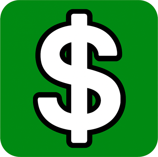 white dollar icon.
In-Game asset.  2d.  High contrast.  No shadows