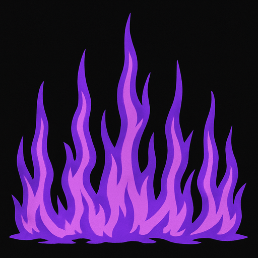 purple fire spikes.
In-Game asset.  2d.  High contrast.  No shadows