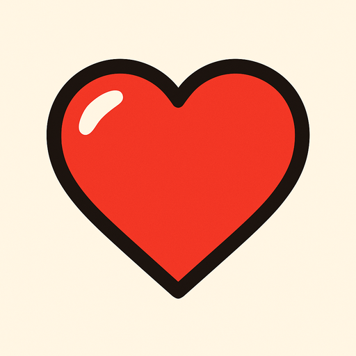 Heart.
In-Game asset.  2d.  High contrast.  No shadows