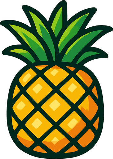 Pineapple.
In-Game asset.  2d.  High contrast.  No shadows