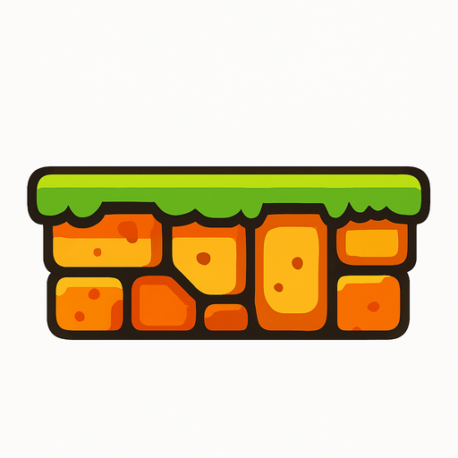 Platform.
In-Game asset.  2d.  High contrast.  No shadows