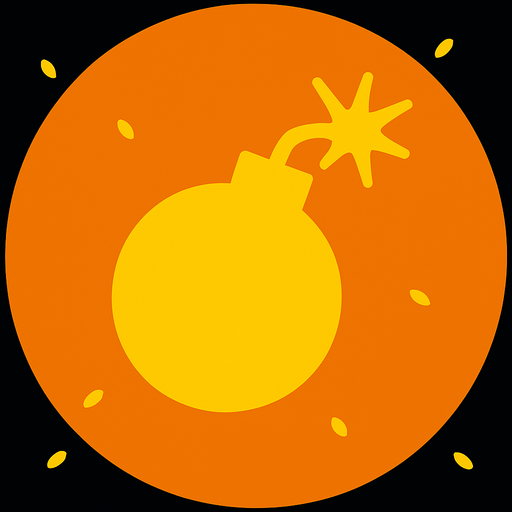 Bu resmin farklı bir versiyonunu yap ama üzerinde sarı bomba iconu olsun