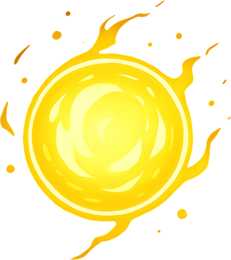 orbe de luz.
In-Game asset.  2d.  High contrast.  No shadows