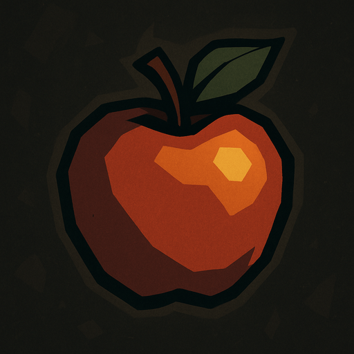 apple.
In-Game asset.  High contrast. minimalistic