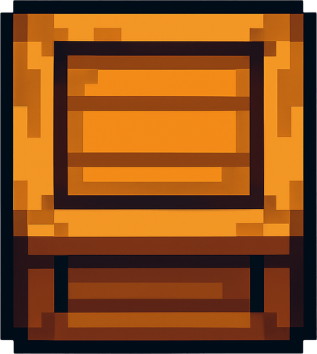 Box 2d pixilated topdown.
In-Game asset.  2d.  High contrast.  No shadows