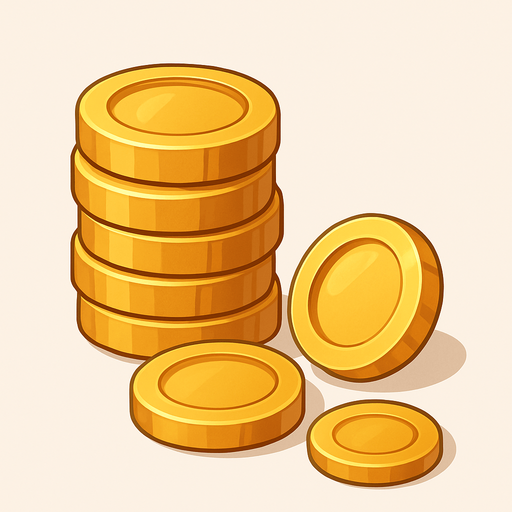 Coins.
In-Game asset.  No shadows