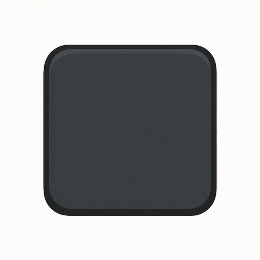 Dark grey square with round corners, flat shaded, hyper casual game.
Single Game Texture. In-Game asset. 2d. Blank background. High contrast. No shadows.