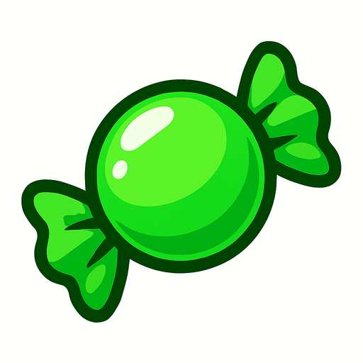 candy_green.
In-Game asset.  2d.  High contrast.  No shadows