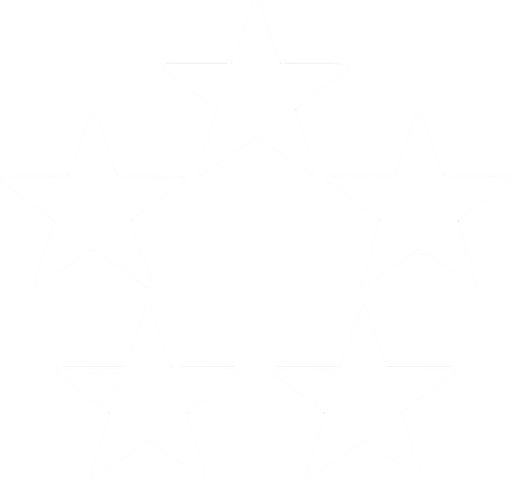 Pack of star of 5. white color.
In-Game asset.  2d.  High contrast.  No shadows