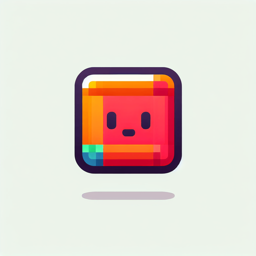 Geometry dash square.
Single Game Texture.  In-Game asset.  2d.  Blank background.  High contrast.  No shadows