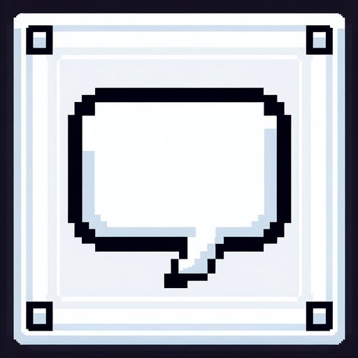 8bit. cartoon. white empty speach bubble..
Single Game Texture. In-Game asset. 2d. Blank background. High contrast. No shadows.