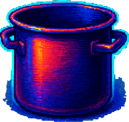 A large soup pot.