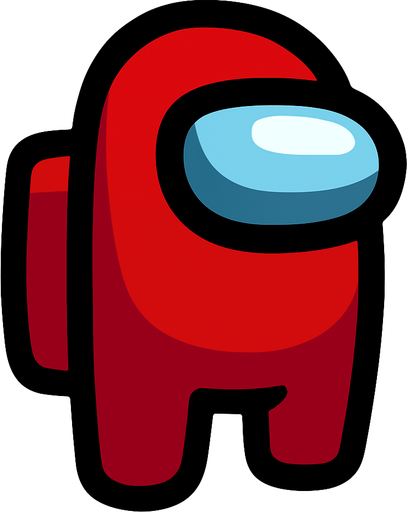 crewmate among us.
In-Game asset.  2d.  High contrast.  No shadows