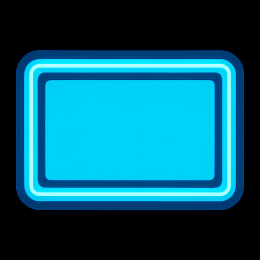 Baby blue neon rectangle block.
In-Game asset.  2d.  High contrast.  No shadows