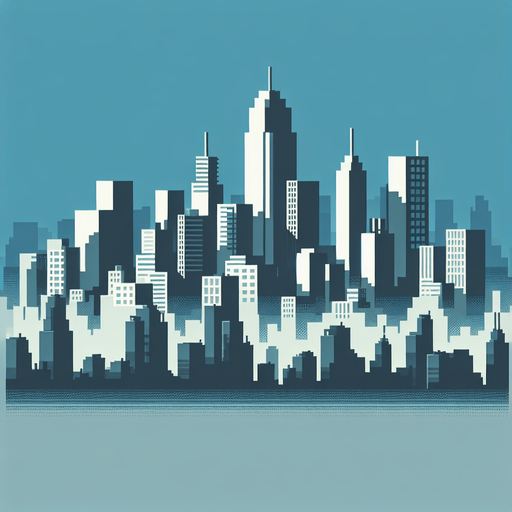 background city mg.
Single Game Texture.  In-Game asset.  2d.  Blank background.  High contrast.  No shadows