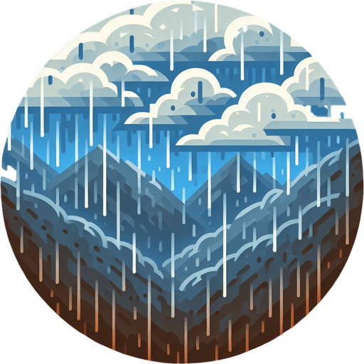 Rain.
Single Game Texture.  In-Game asset.  2d.  Blank background.  High contrast.  No shadows