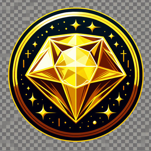 yellow orb like a diamond cut gem. transparent background..
Single Game Texture. In-Game asset. 2d. Blank background. High contrast. No shadows.