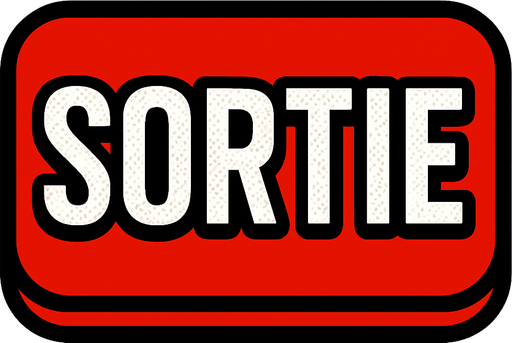 SORTIE BUTTON.
In-Game asset.  2d.  High contrast.  No shadows