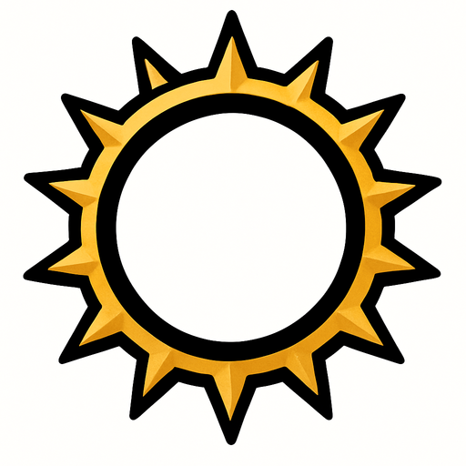 Dikenli daire.
In-Game asset.  2d.  High contrast.  No shadows png