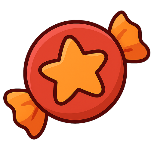 candy
. No background. Transparent background. Blank background. No shadows. 2d. In-Game asset. flat