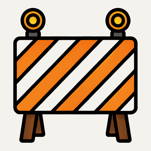 barrier.
In-Game asset.  2d.  High contrast.  No shadows