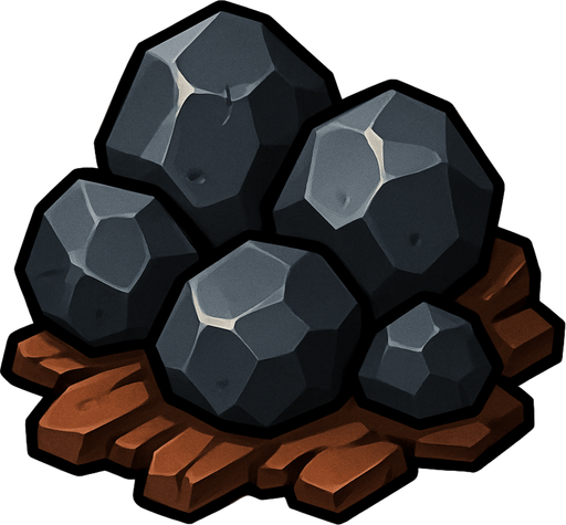 Manganese cevheri - yazısız.
In-Game asset.  2d.  High contrast.  No shadows