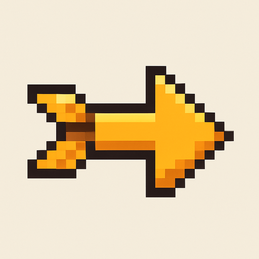 arrow pixel art.
In-Game asset.  2d.  High contrast.  No shadows