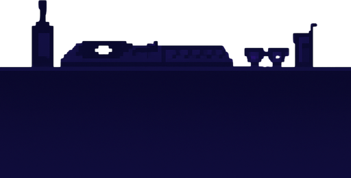 A minimalist pixel art "Paused" menu screen in vertical format (2048x2732), with a retro DJ/bar theme. At the top center, the word "PAUSED" in large, glowing purple pixel letters. The rest of the screen should be clean and dark, with subtle lighting or atmospheric effects suggesting a nightclub or DJ booth. Leave the central and lower space empty for placing UI buttons (Resume, Restart, Settings, Main Menu). Smooth, moody pixel background, matching a futuristic arcade vibe..
In-Game asset.  2d.  High contrast.  No shadows
