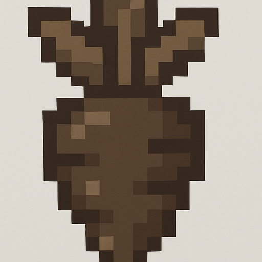 Choco but all parts of the carrot are visible and only the carrot is painted brown