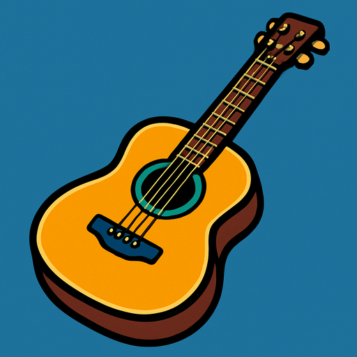 Gitar.
In-Game asset.  2d.  High contrast.  No shadows