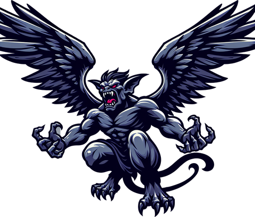 2d evil  winged gargoiyle monster anger taunt
Single Game mTexture.  In-Game asset.  2d.  Blank background.  High contrast.  No shadows