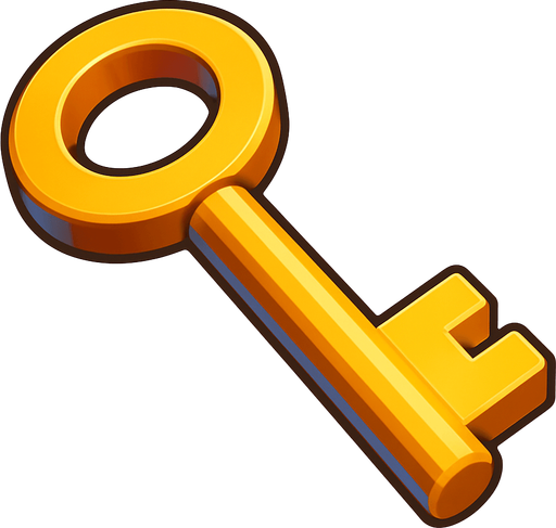 key.
In-Game asset.  High contrast.  No shadows. 3D