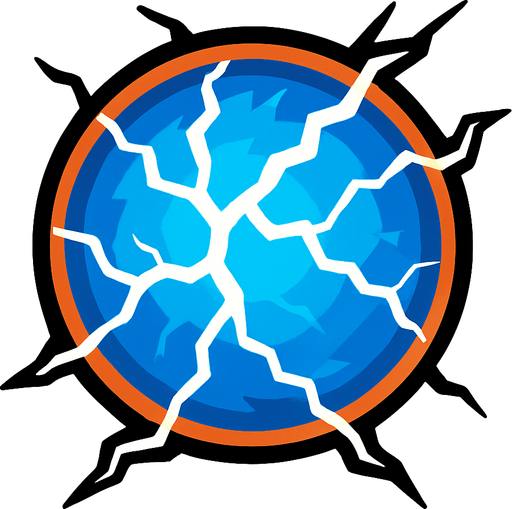 шаровая молния.
In-Game asset.  2d.  High contrast.  No shadows