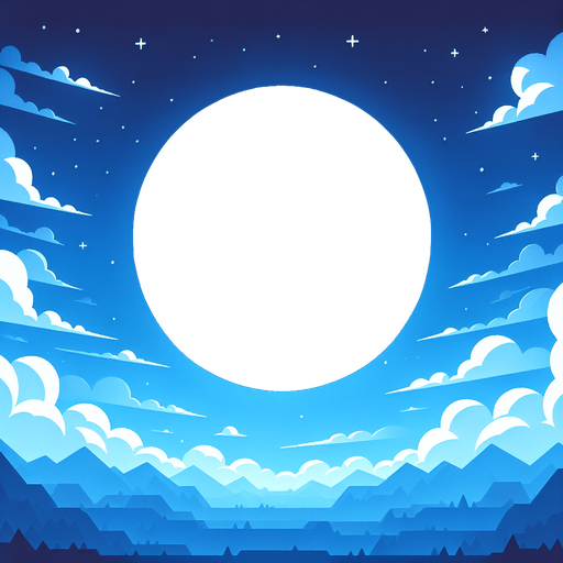 Blue sky.
Single Game Texture. In-Game asset. 2d. Blank background. High contrast. No shadows.