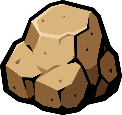 rock.
In-Game asset.  2d.  High contrast.  No shadows