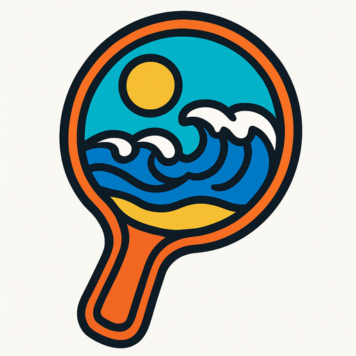 Raquette ocean.
In-Game asset.  2d.  High contrast.  No shadows