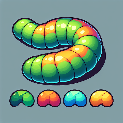 Create a smooth, round snake body segment asset that looks like part of a colorful caterpillar. Each segment should have soft edges so they appear naturally connected when placed in a line. Use a slight 3D shading or gradient to give it depth. The color should match the level theme (e.g., green for Jungle). The asset will be used repeatedly to form the whole body..
Single Game Texture.  In-Game asset.  2d.  Blank background.  High contrast.  No shadows