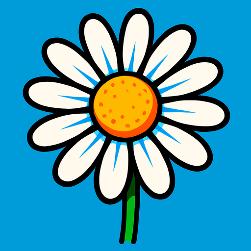 Daisy. Front. Make it vibrant..
In-Game asset.  2d.  High contrast.  No shadows